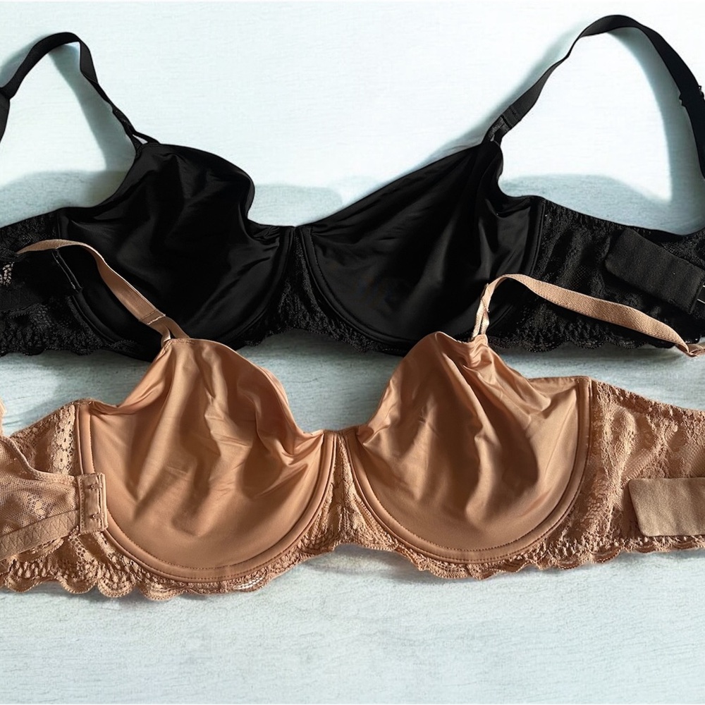 Victoria's Secret Black and Tan Lace Bras